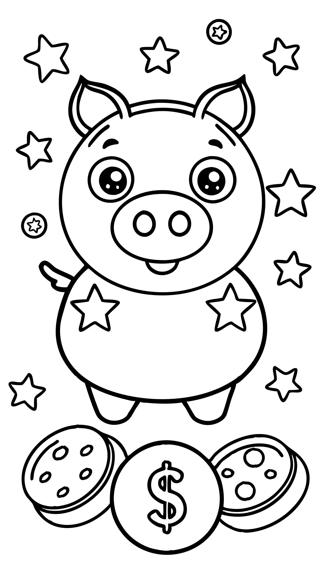 coloring pages piggy bank